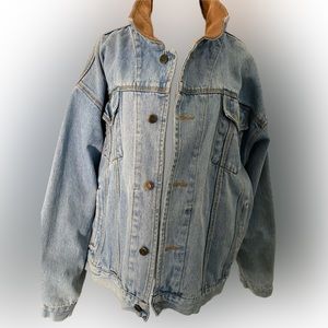 Woodlake Size XL Men's 100% Cotton Denim Button Down VINTAGE Jean Jacket T726